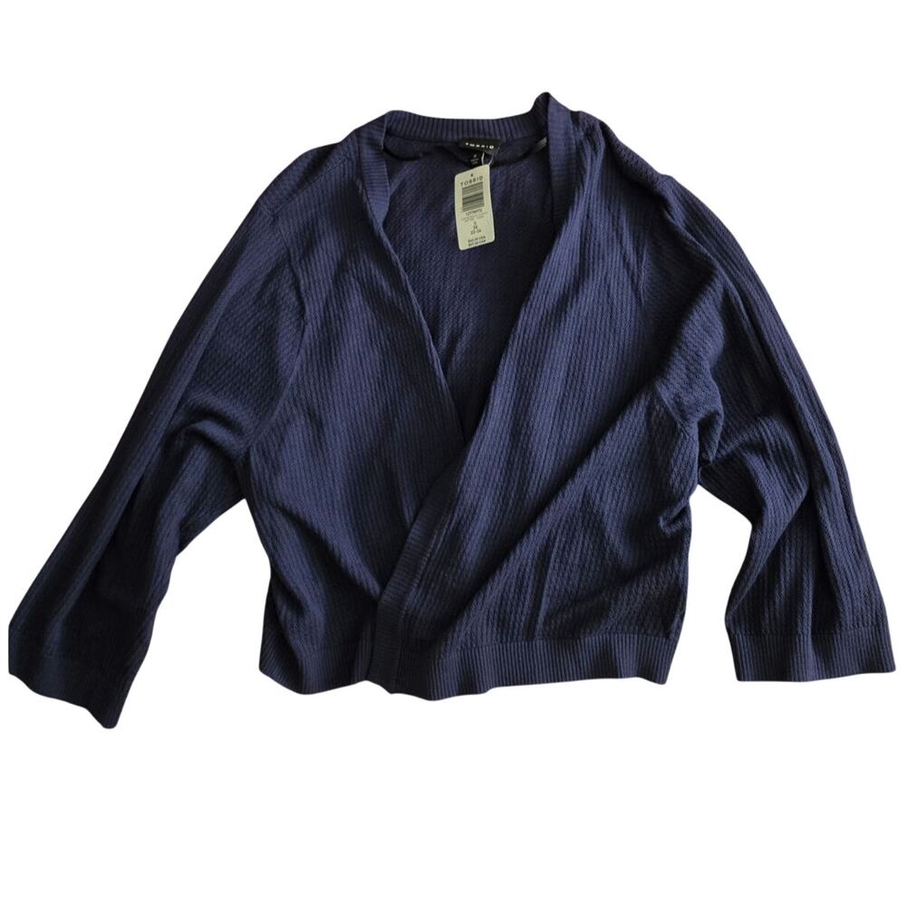 Torrid NWT Navy Blue Pointelle Knit 3/4 Sleeve Shrug – Size 3X (22-24)